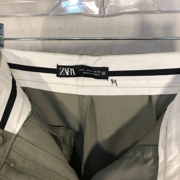Zara Olive Green Trousers, Size M - Picture 9 of 14